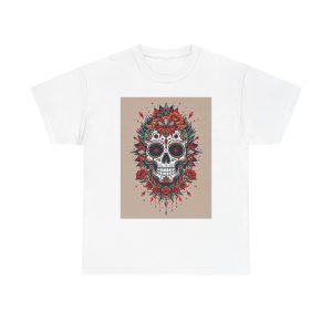 Vibrant Skull Bloom - T-shirt